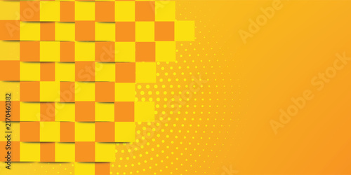 Принти на полотні Abstract yellow white orange blok background pattern