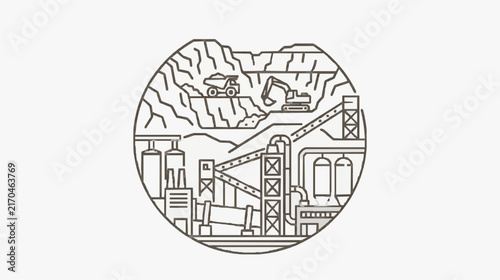Industrial Mining and Manufacturing Process Art
