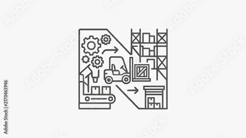 Modern Industrial Manufacturing Process and Logistics