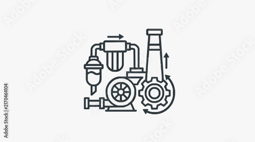 Modern Industrial Machinery and Gear System for Business Presentations