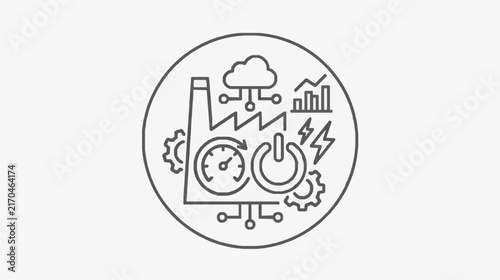 Modern Industrial Technology and Data Analytics Concept