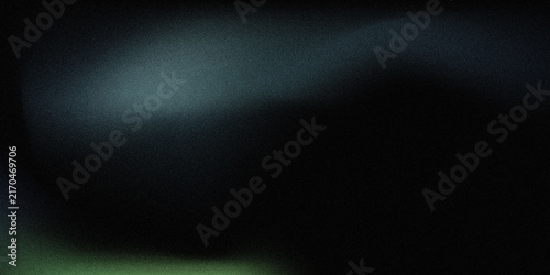 Quadro su tela Dark abstract black background with soft blue and green glowing gradient light,