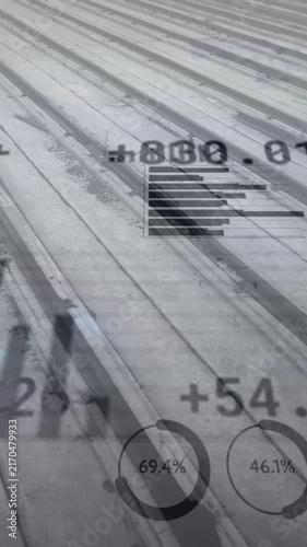 Animation of financial data processing over street