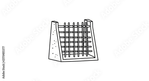 Simple metal grate or grid pattern.
