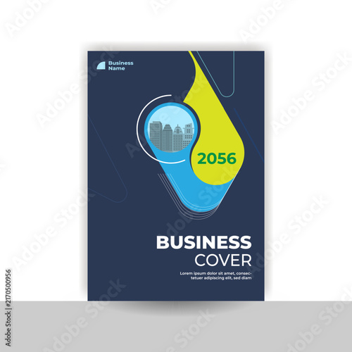  Business report cover design, Professional annual report cover design, Business cover with geometric shape