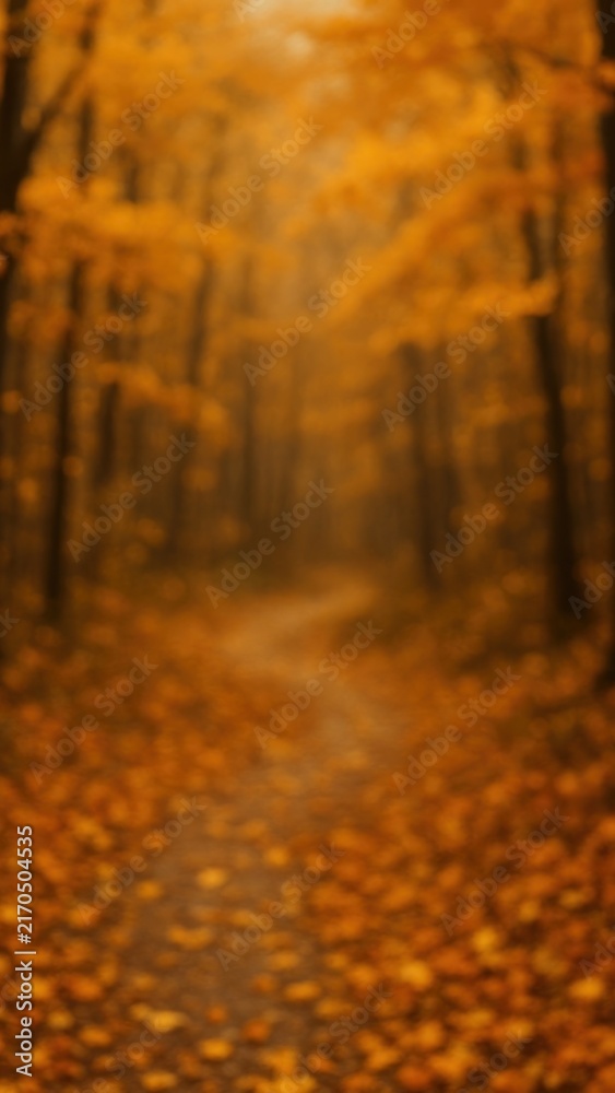 Naklejka premium Autumn path blurred beauty mobile wallpaper