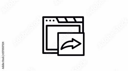 forward minimalist stroke animation
