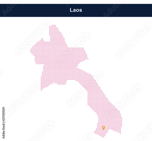 Foto Pink geometric map of lesotho in africa