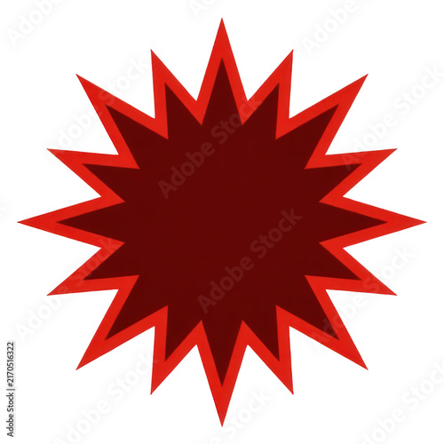 Red Starburst Explosion Transparent Background