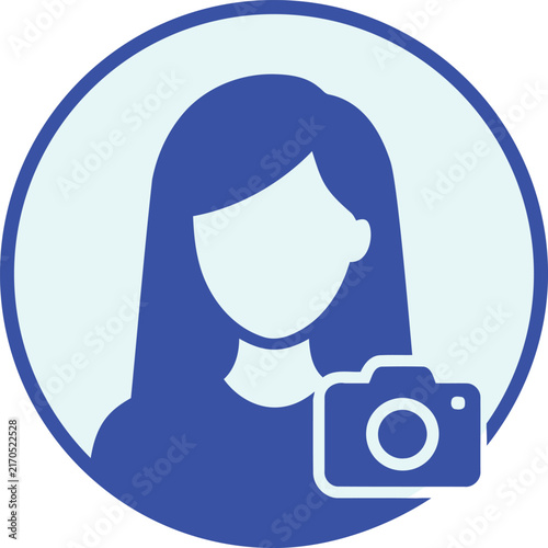 Illustrative graphic for user profile avatars, depicting female roles in a digital environment, perfect for social media picture uploads.