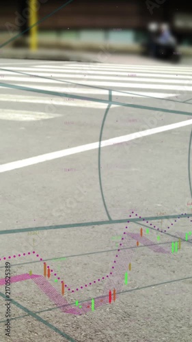 Animation of networks of connections over industrial light