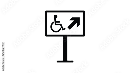 Minimalist Accessibility Sign Icon for Disabled Access and Inclusive Design