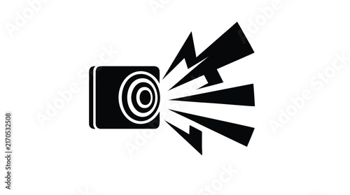 Fire Alarm Icon Vector for Safety Signage and Emergency Alerts