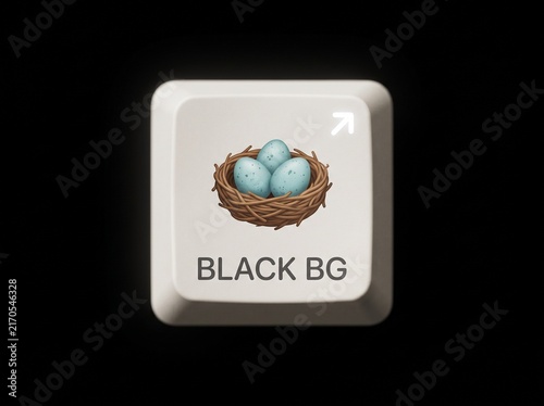 black and white button with a green arrow