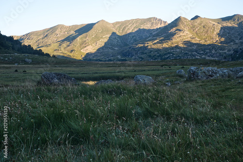 View from Refugi de Siscaro in Pyrenees mountains in Andorra