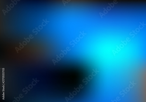 Obraz na plátne Blue abstract gradient background with blurred shapes and dark areas