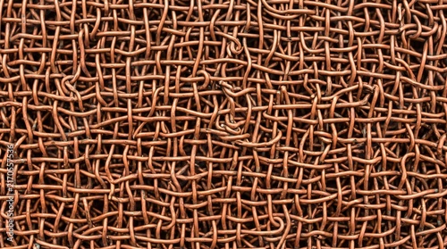 Cuadro en lienzo Rustic brown interwoven wicker texture background