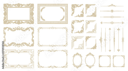 Ornate Decorative Frames and Borders - Isolated Elements