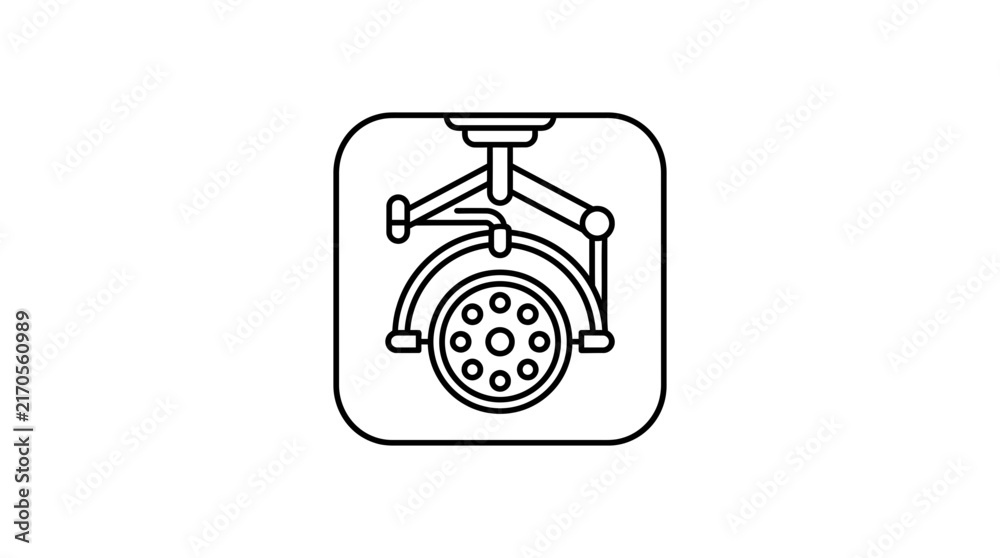 Obraz premium Operating Lamp Icon Isolated Medical Equipment Vector