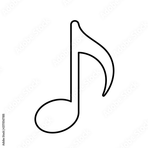Musical eighth note symbol outline