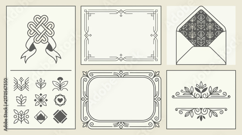 Elegant Decorative Ornaments and Frames with Transparent Background