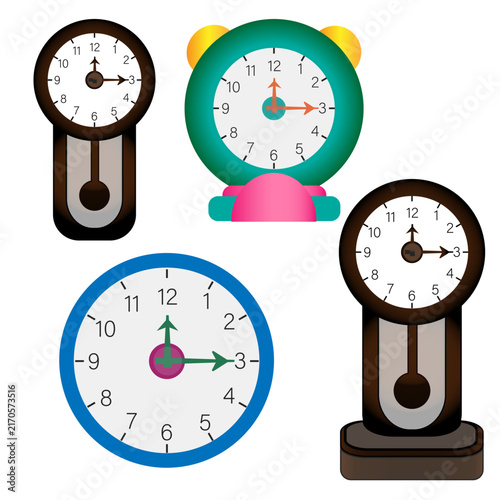 Clock icon variants (vector). Suitable for apps, web, and Android.