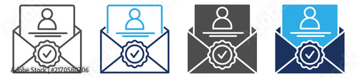 Naklejka verified profile icon set multi concept