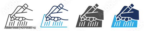 Obraz na płótnie written exam icon set multi concept