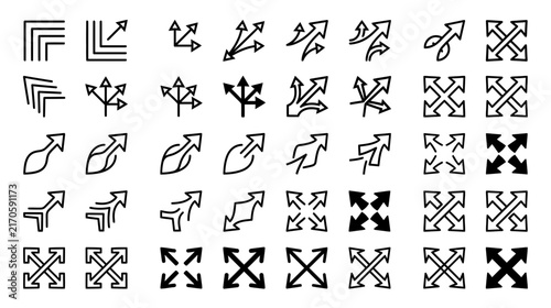 Collection of Hand-Drawn Arrow Icons and Symbols