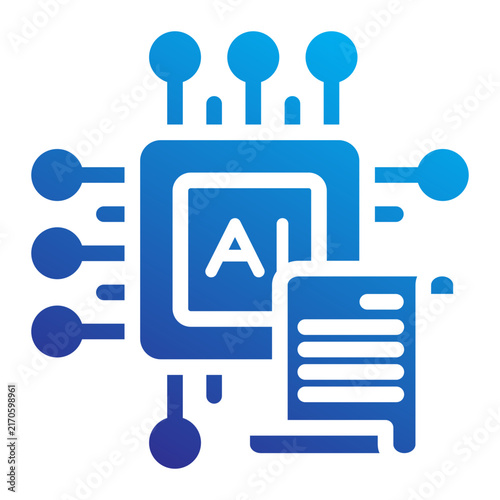 Photography AI legal scroll for policy rules icon flat gradient style