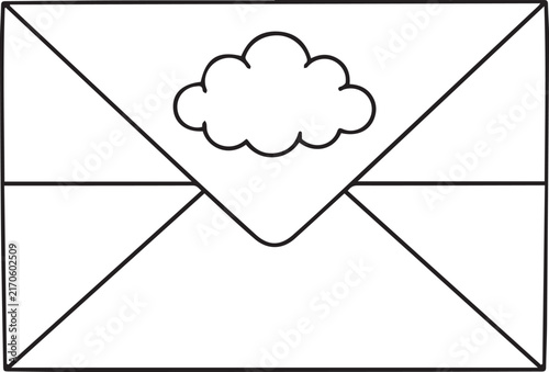 Cloud with lightning bolt icon inside speech bubble shape Vector
