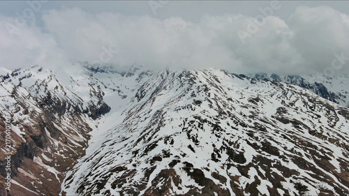 Snow Alp mountain range landscape
