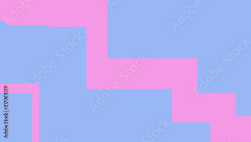 Abstract Geometric Pink and Light Blue Block Pattern - Hand-Drawn Digital Illustration