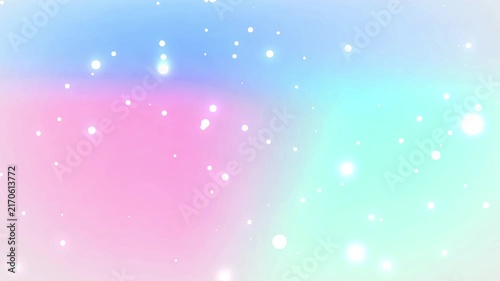 Pastel pink, blue, and light blue glowing particles rising diagonally, dreamy abstract background, seamless loop.