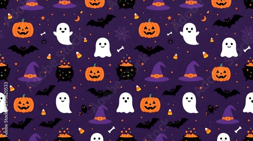 halloween seamless pattern