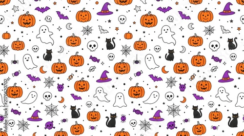 seamless pattern with halloween