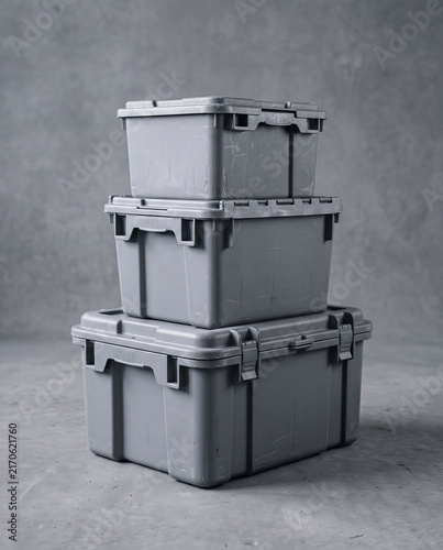 Reusable Shipping Containers Stacked for Circular Logistics