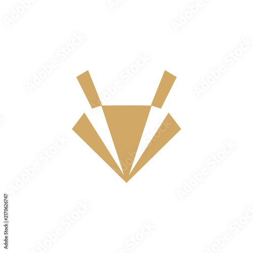 Diamond knife simple logo icon vector