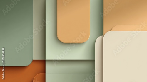 Soft Minimalist Sage Green Abstract Blocks