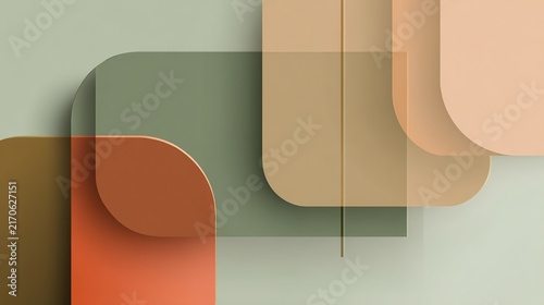Soft Minimalist Sage Green Abstract Blocks