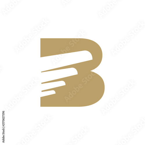 Letter B wings logo icon vector