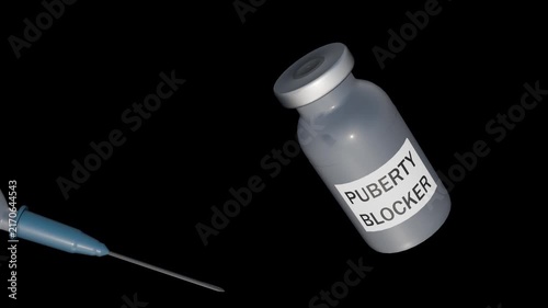 A 3D medical vial labeled 