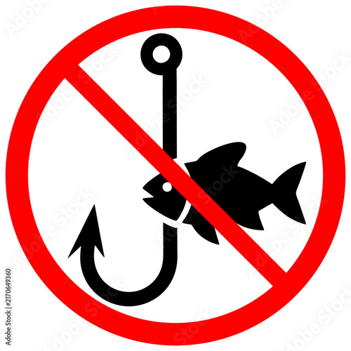 No fishing sign in this area