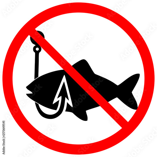 No fishing sign in this area