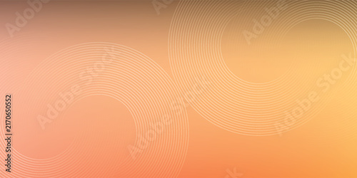 Abstract Orange Warm Gradient Background with Concentric Spiral Line Art