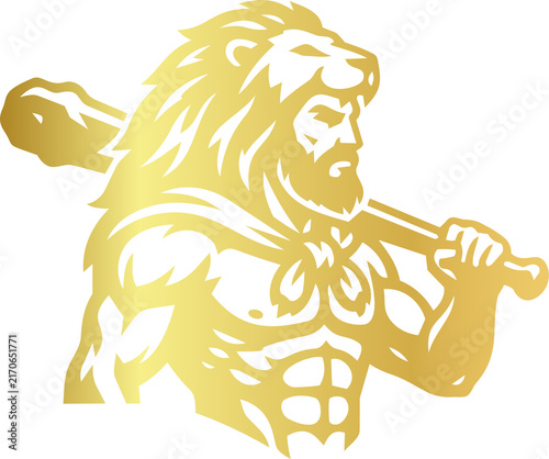 Konstfotografi Golden Hercules Greek Mythology Hero Illustration