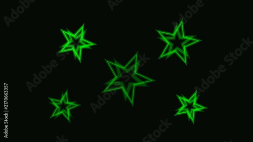 Glowing Sparkle Stars Cluster Animation Magic Effect