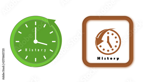Obraz na płótnie History Clock Arrow Time Icon Collection