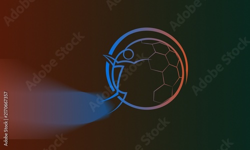 Abstract Planet Orbit Illustration with Colorful Circular Lines