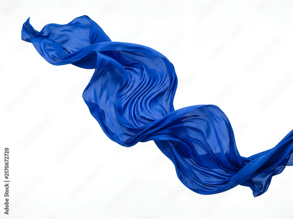 Fototapeta premium Blue crumpled fabric or paper texture